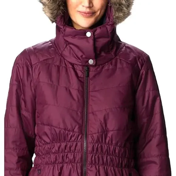 Columbia Sparks Lake II Women's Puffer Jacket with Hood-Medium-Marionberry-NWT - Picture 3 of 11